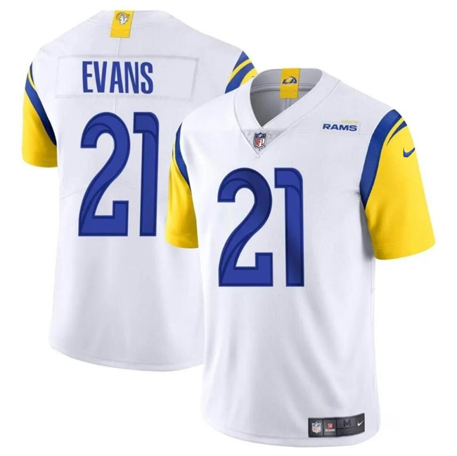 Men's Los Angeles Rams #21 Zach Evans White 2024 Vapor Untouchable Football Stitched Jersey